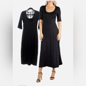 NWT Maxi with Caged Back Detail